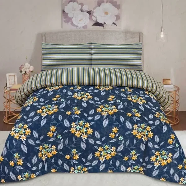 3 Piece King size Poly cotton Bedsheet