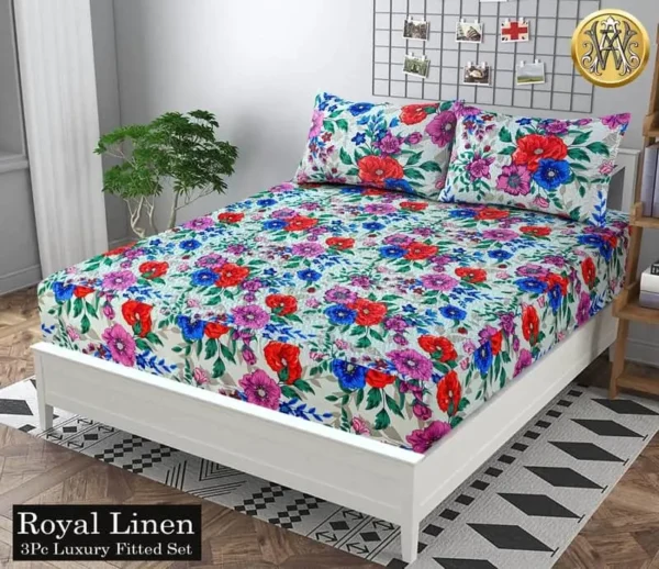 luxury fitted bedsheet multicolor