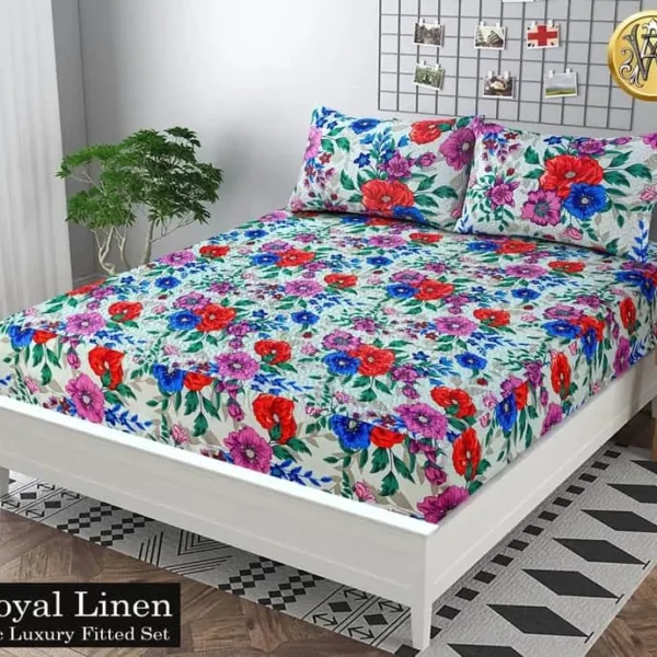 Luxury Fitted Bedsheet Multicolor