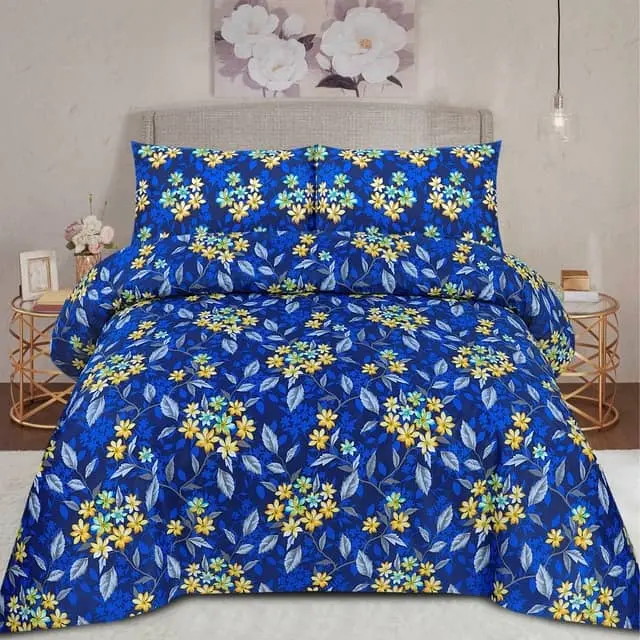 double Blue leaf bedsheet