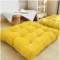 Velvet Floor Cushion Pair Set-yellow