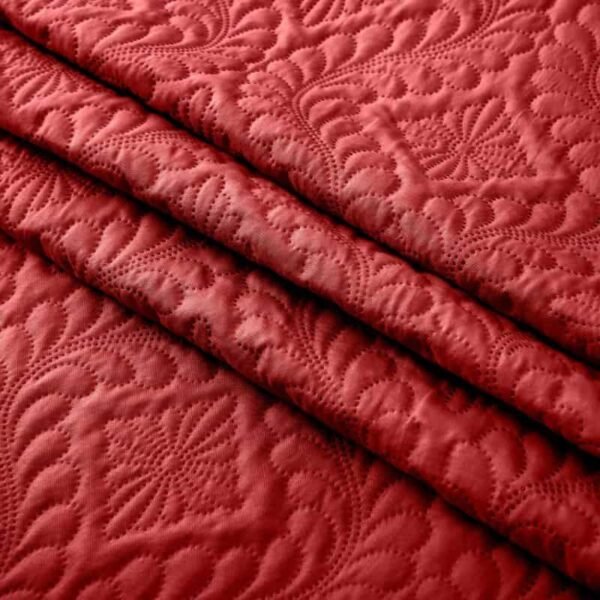 luxury Quilted 3 pcs Bedspread-red