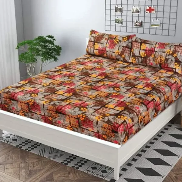 Print Microfiber Fitted Bedsheet Set