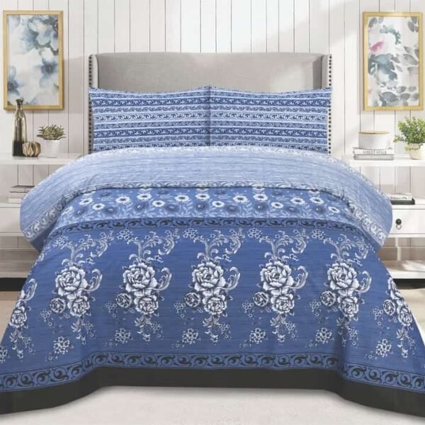 3 Piece King size Poly cotton Bedsheet