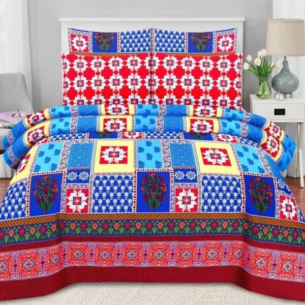 3 Piece King size Poly cotton Bedsheet