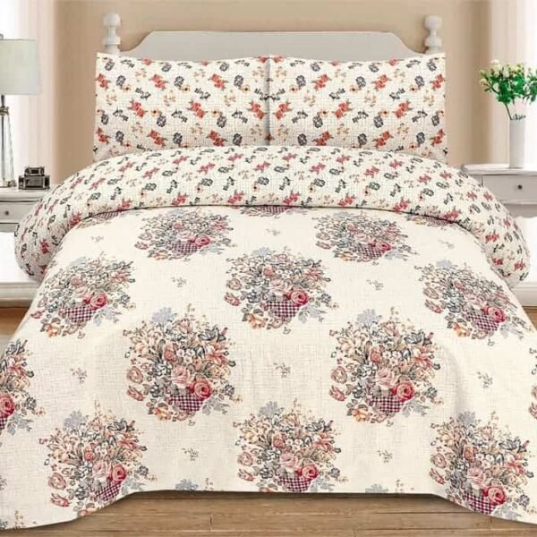 3 Piece King size Poly cotton Bedsheet