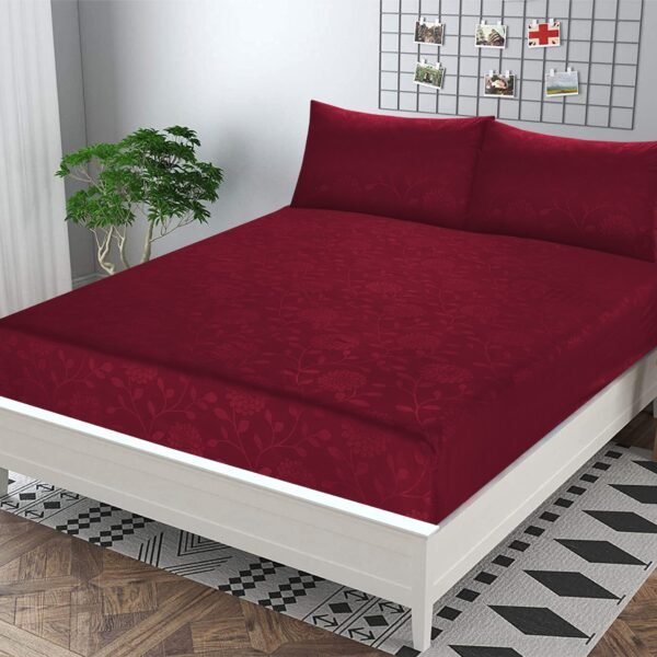 Pearl Fitted SHEETS-KING SIZE-PEF2402-Maroon