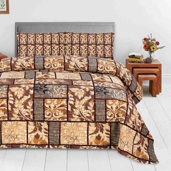 3 Piece King size Pure cotton Bedsheet-2411