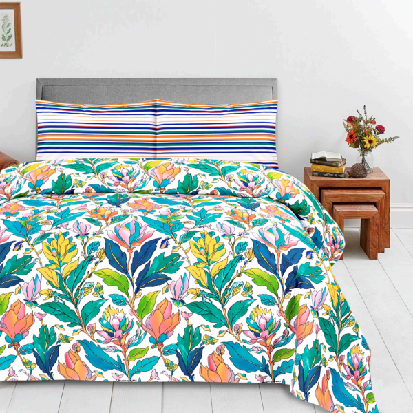 3 Piece King size Pure cotton Bedsheet-2413