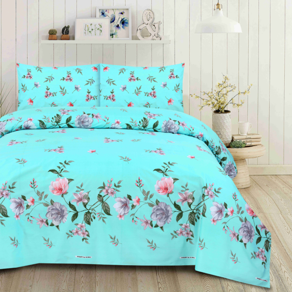 3 Piece King size Pure cotton Bedsheet-2406