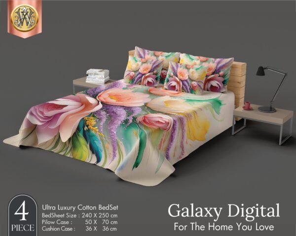 Galactic Vogue Galaxy Digital 4Pc Bedsheet Set