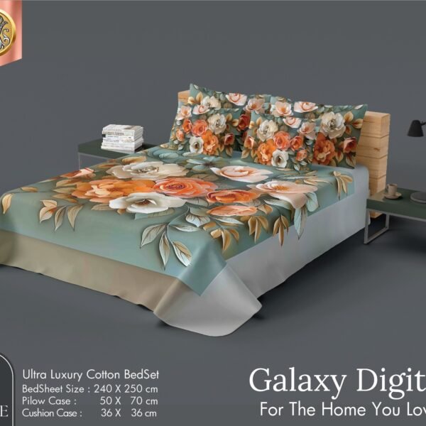 Celestial Harmony Galaxy Digital 4Pc Bedsheet Set