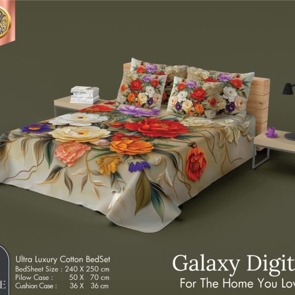 Astral Elegance Galaxy Digital 4Pc Bedsheet Set