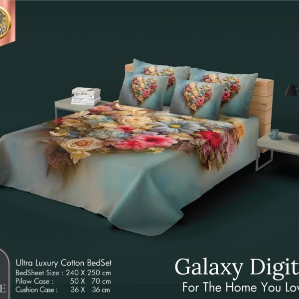 Celestial Breeze Galaxy Digital 4Pc Bedsheet Set