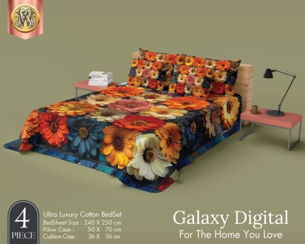 Galactic Dream Galaxy Digital 4Pc Bedsheet Set