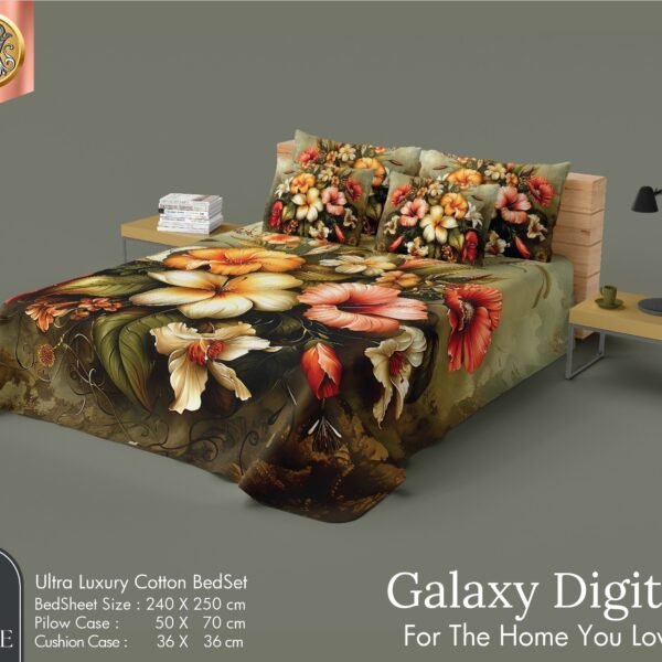 Interstellar Glam Galaxy Digital 4Pc Bedsheet Set